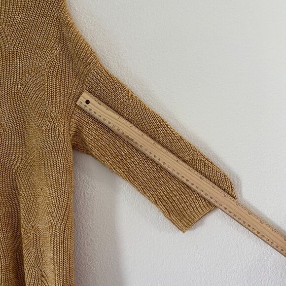 J. Jill Women's Brown Gold Round Neck Cotton Blend Sweater Small - Picture 6 of 10